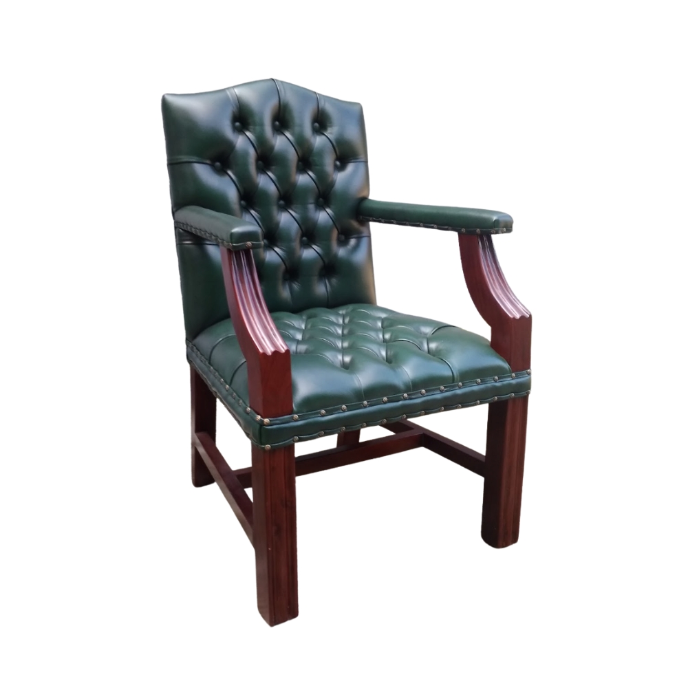 CH-12 Solid Mahogany Wood Linear Office Chair
