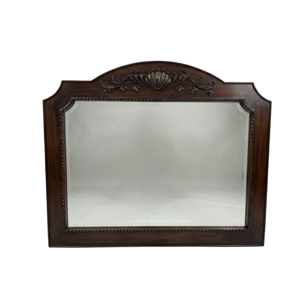 MR-02 Mahogany Wood Empire Hand Carved Large Mirror