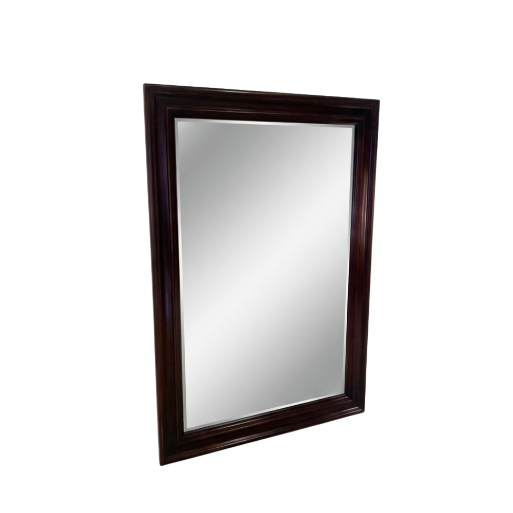 MR-05 Solid Mahogany Wood Rectanguler Bevelled Mirror