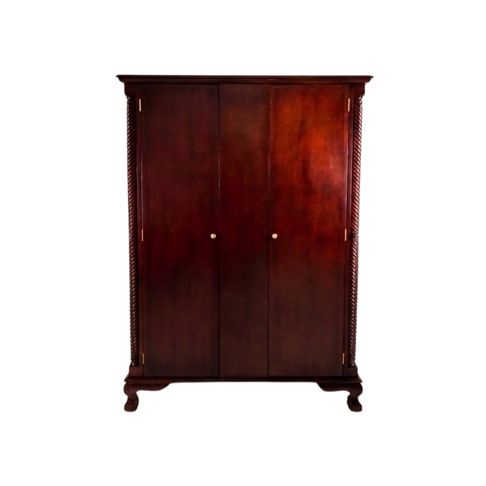 WB-02 Chippendale Wardrobe 2 Doorr with 4 Drawers