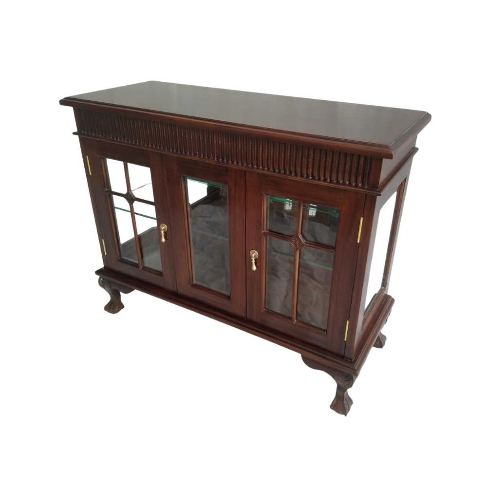 CB-14 Chippendale Low Vitrine Display Cabinet