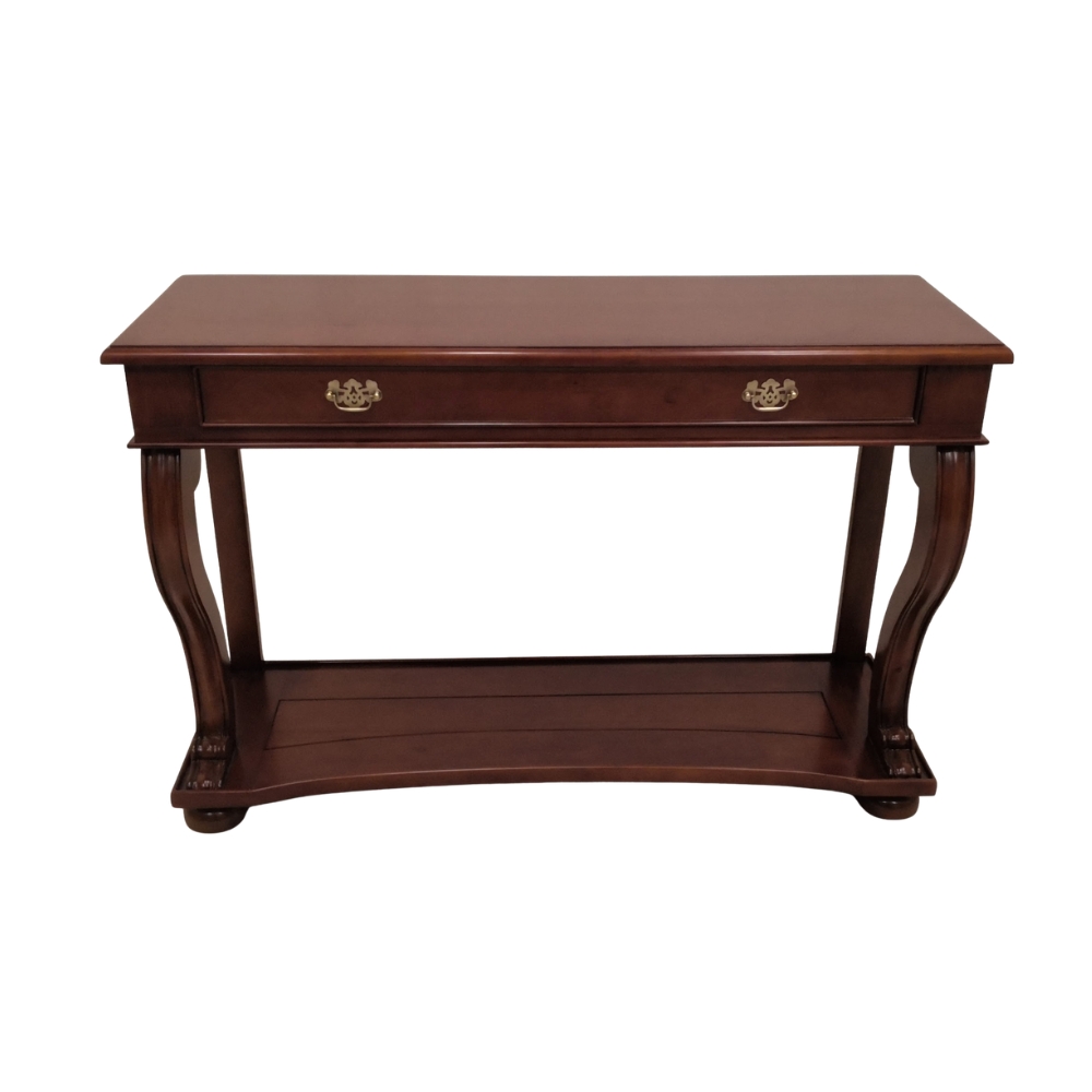TB-01 2 Drawers Louis Hall Table With Shelves