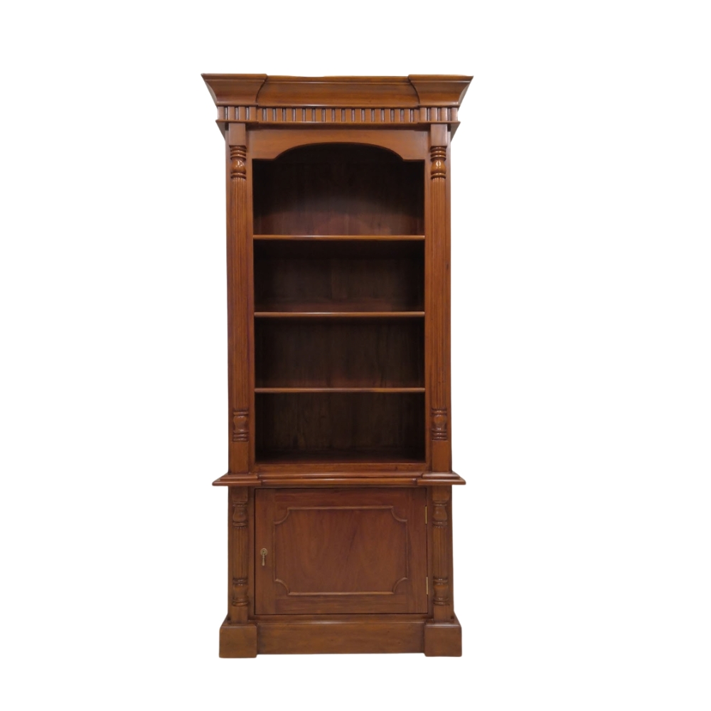 BC-11 Colonial Bookshelf with Cupboard 1 Bay