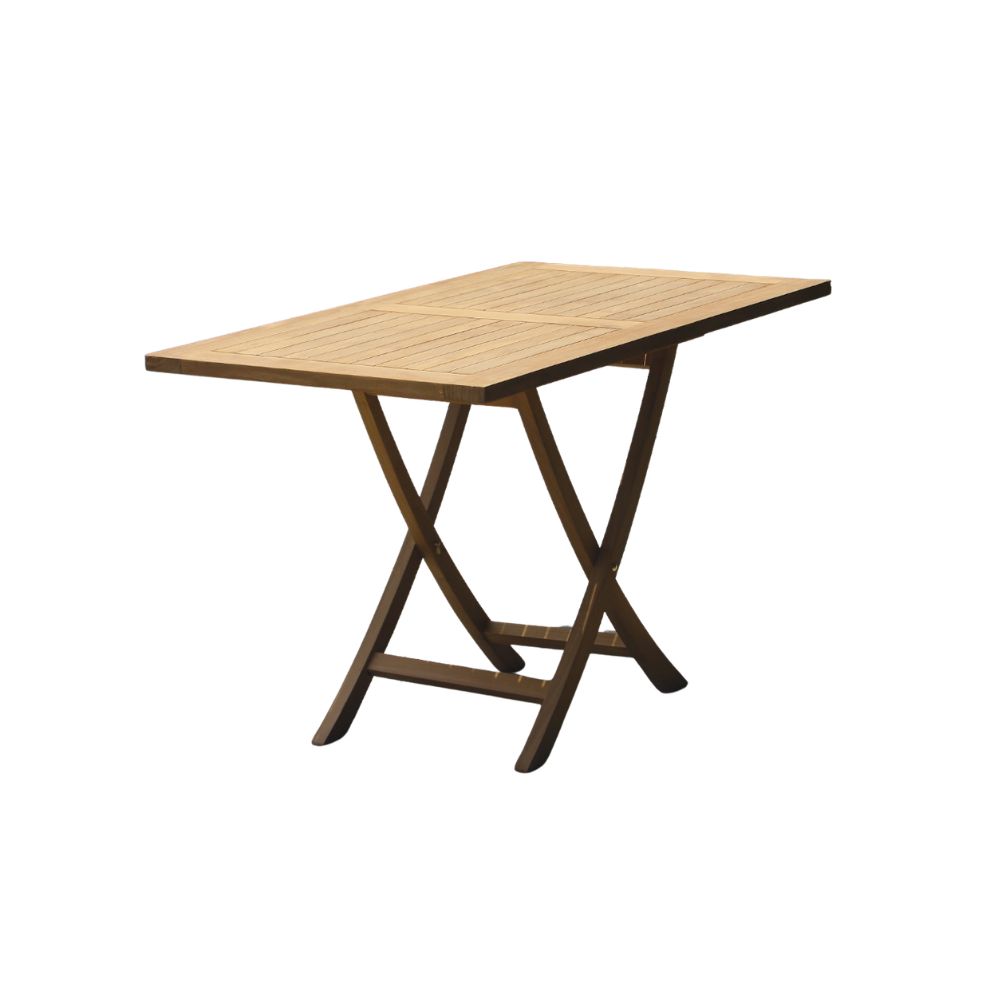 TB-40 Solid Teak Square Riviera Folding Deck Table 80